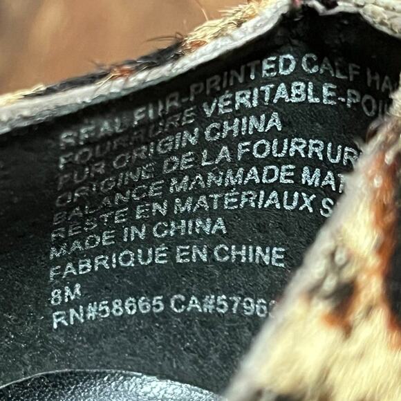 TREASURE & BOND Calf Hair Leopard Print Point Toe Slip On Ainsley Loafers SZ 8 - Picture 8 of 10